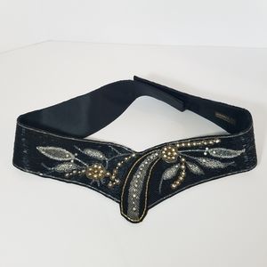 Vintage 1980's Jeromes beaded cummerbund belt